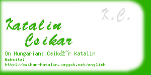 katalin csikar business card